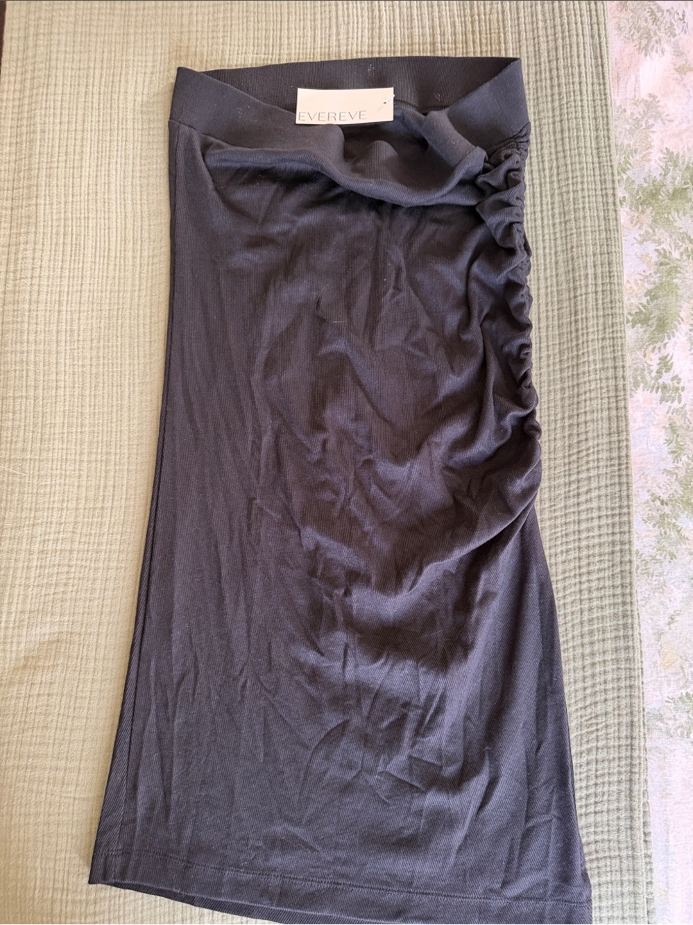 Evereve Black Ruched Side Pencil Skirt